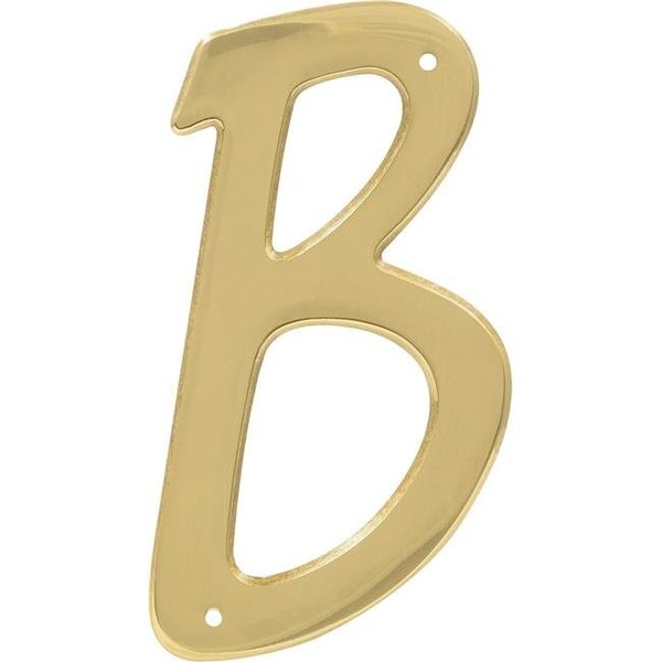 Hillman Hillman Group 847053 4 in. Brass Nail-On Traditional House Letter B 847053